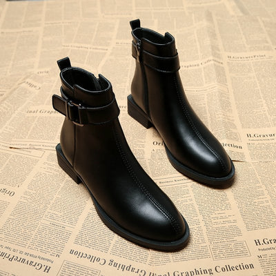 Botas Martin Vintage de Caña Media con Punta Redonda