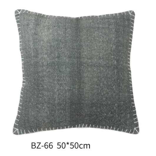 Almohada de Lana Artesanal Estilo Nórdico Moderno con Funda de Cuero Sintético - Image 17