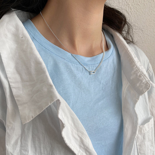 Collar de Plata Esterlina con Cierre U para Mujer - Image 6