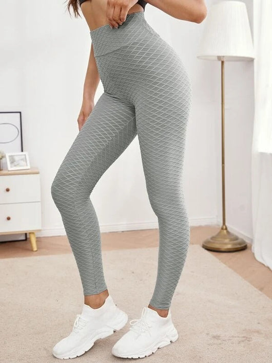 Pantalones Yoga Cintura Alta Ajustados con Tecnología Jacquard - Image 19