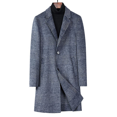Abrigo de Lana Reversible a Cuadros para Hombre - Image 3