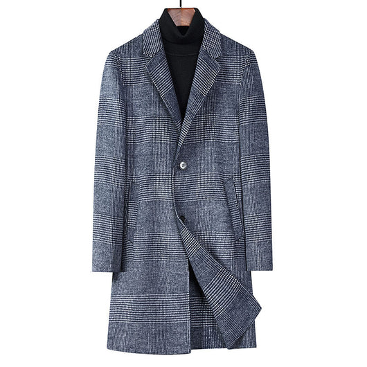 Abrigo de Lana Reversible a Cuadros para Hombre - Image 3