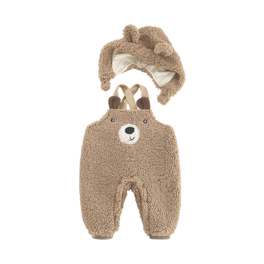 Enterizo para Bebé Otoño Invierno con Forro Polar y Tirantes de Osito - Image 17