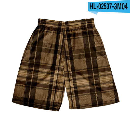 Shorts Casuales a Cuadros para Hombre - Pantalones de Playa - Image 10