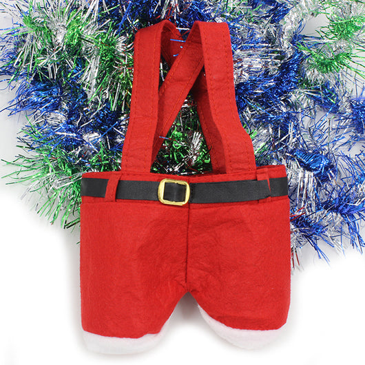 Bolsa de Regalo Navideña Estilo Pantalón Santa en Tela de Lana - Image 6