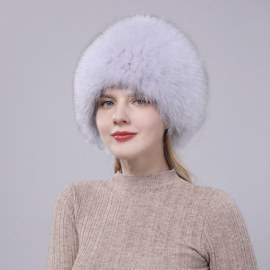 Gorro Tejido con Pelaje de Zorro - Protección Auditiva Cálida para Otoño e Invierno - Image 5
