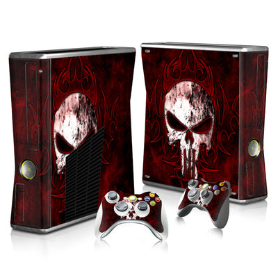 Radioactive symbol gaming console and controller skin set with a distressed yellow and brown grunge pattern. - Image 11