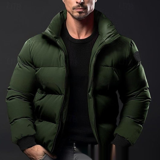 Abrigo Acolchado de Algodón con Relleno de Plumón para Hombre - Image 12