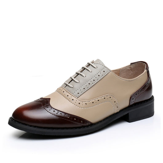 Zapatos de Combinación de Colores Estilo Británico - Image 3