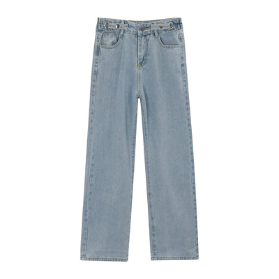 Pantalones Vaqueros Cintura Alta Corte Recto Pierna Ancha - Image 5