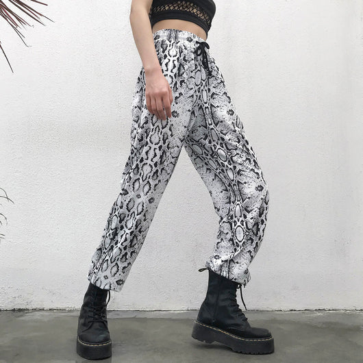 Pantalones Sueltos Estampado Serpiente con Efecto Adelgazante - Image 3