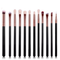 Set de 12 Brochas de Maquillaje Oro Rosa y Negro