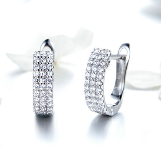 Aretes de Plata 925 con Circonita