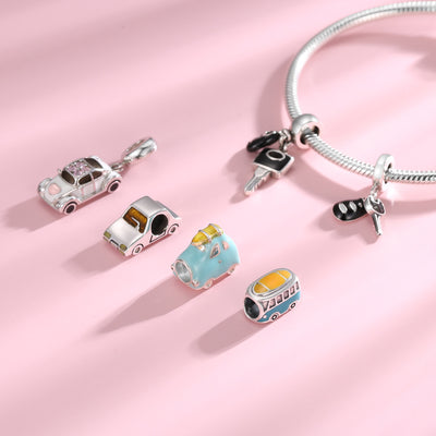 Cuentas Sueltas de Plata para Joyería DIY Artesanal