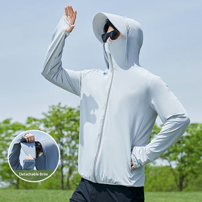 Ropa de Protección Solar Tipo Ice Silk con Ala Ancha para Mujer - Image 19