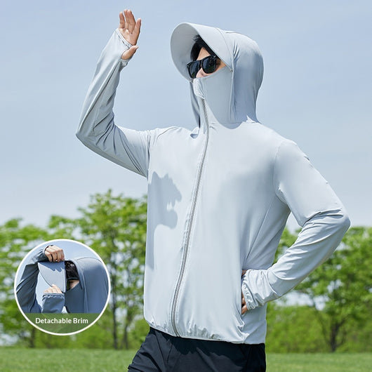 Ropa de Protección Solar Tipo Ice Silk con Ala Ancha para Mujer - Image 19