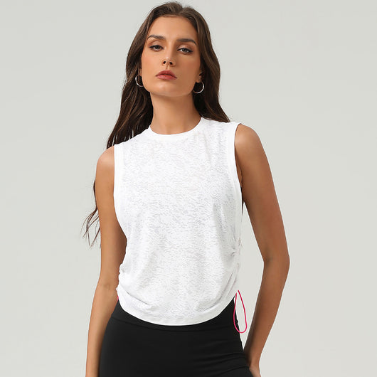 Blusa Deportiva Sin Mangas Jacquard para Mujer - Transpirable - Image 5