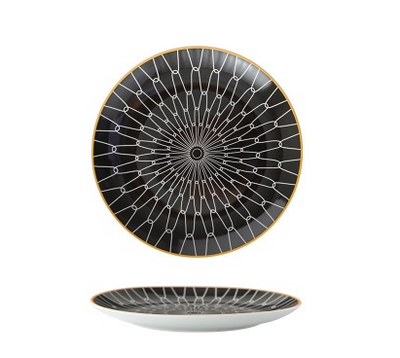 Plato de Desayuno Nórdico 8 Pulgadas - Diseño Geométrico Cerámica Premium - Image 9
