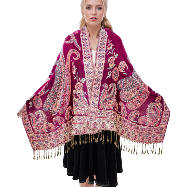 Poncho Bohemio Étnico Jacquard - Estilo Retro Nacional