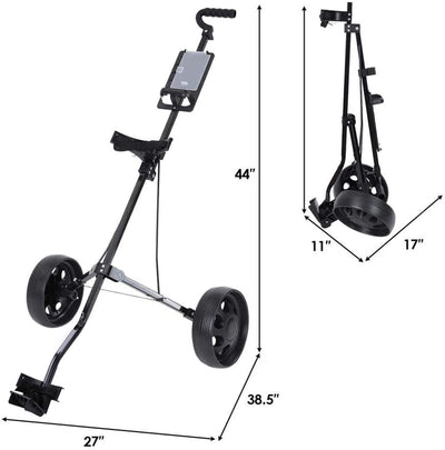 Carrito de Golf Plegable de Dos Ruedas con Estructura de Hierro - Image 7