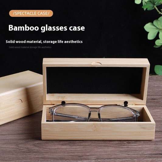 Estuche Organizador de Bambú para Gafas - Caja de Almacenamiento Elegante