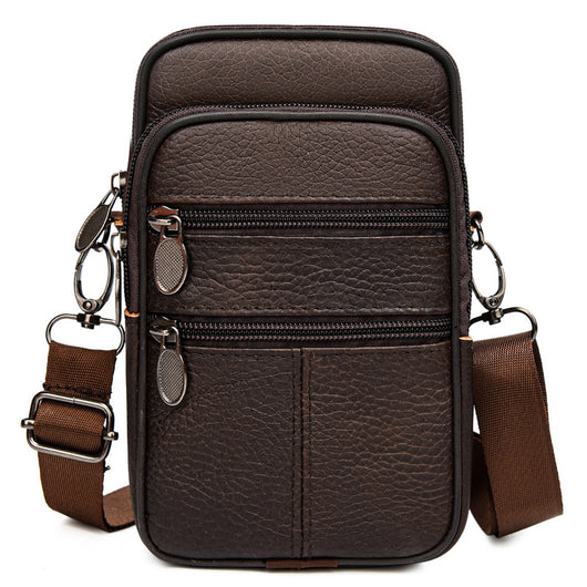 Bolsa Bandolera de Cuero Genuino Multifuncional para Teléfono - Image 11