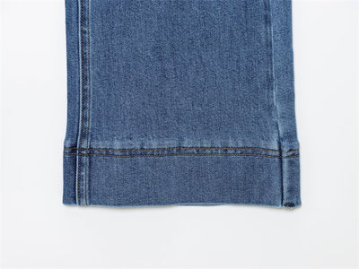 Jeans Cintura Alta con Detalles de Moda Europea y Americana - Image 13