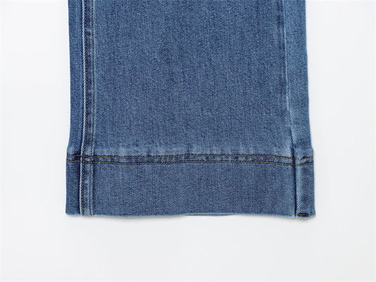 Jeans Cintura Alta con Detalles de Moda Europea y Americana - Image 13