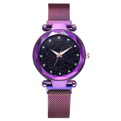Conjunto de Reloj Pulsera Lujo para Mujer Elegante Cielo Estrellado Cierre Magnético - Image 12