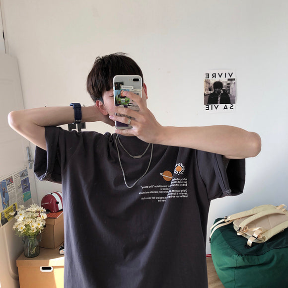 Playera de Moda para Hombre con Manga Tres Cuartos Trendy
