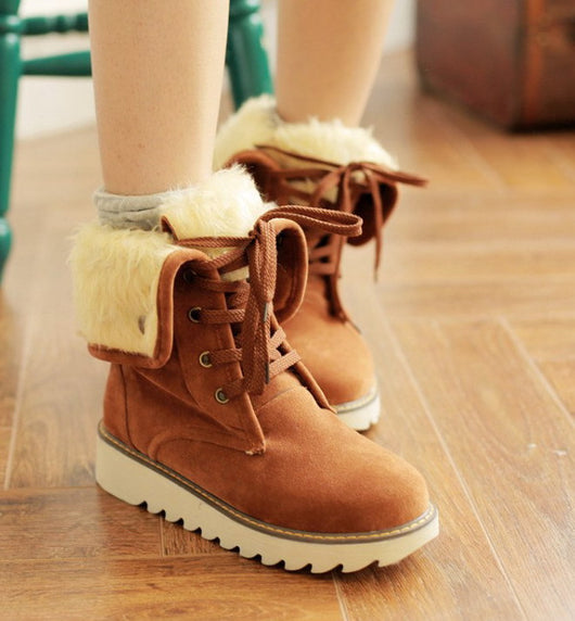 Botas de Nieve Acolchadas con Cordones - Abrigo Total para el Invierno - Image 3