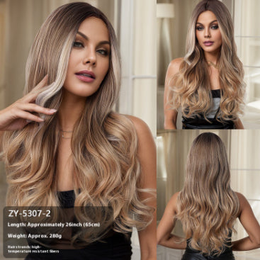 Peluca Larga Efecto Cabello Natural 60cm - Línea de Cabello Realista para Presentadoras - Image 23
