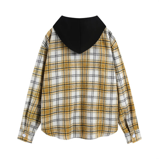 Chamarra Tipo Camisa a Cuadros con Capucha para Hombre - Image 15