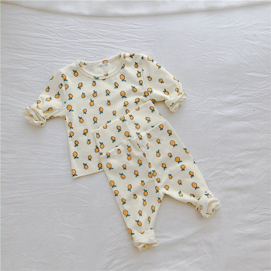 Conjunto Infantil con Estampado de Limón: Blusa y Pantalón Talle Alto - Image 12