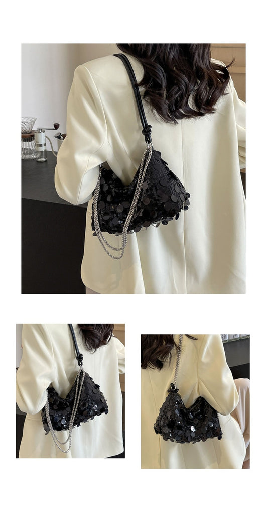 Bolso Bandolera Mujer con Cadena y Lentejuelas Brillantes - Image 50