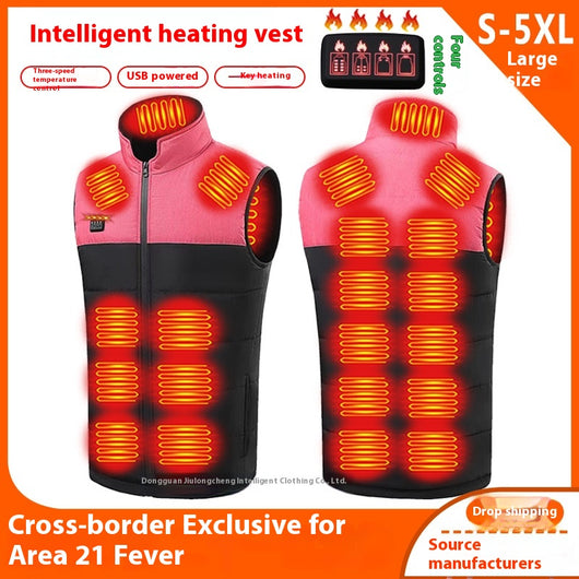 Chaleco Térmico Inteligente con 4 Zonas de Calor Independientes - Cuello V - Image 9