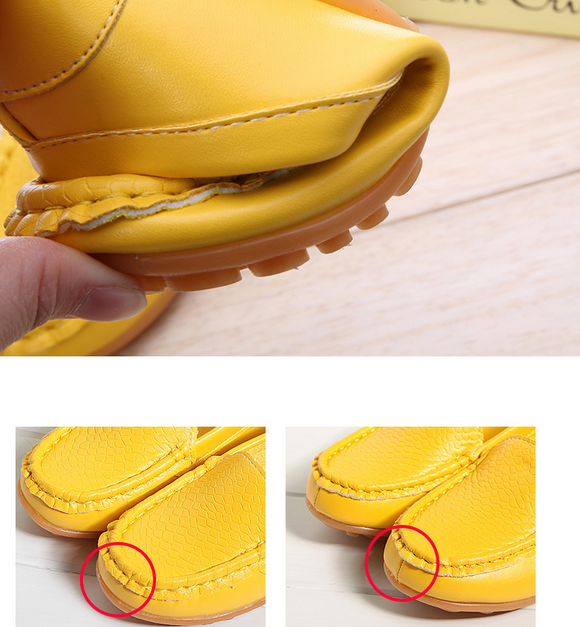 Mocasines de Cuero Sin Cordones