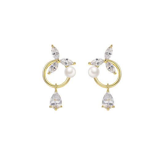 Aretes de Perla y Flor - Elegancia Atemporal