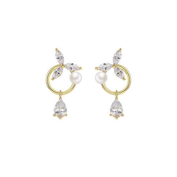 Aretes de Perla y Flor - Elegancia Atemporal