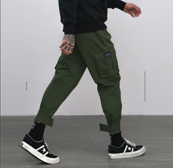 Pantalones Harén Cargo Hip Hop con Múltiples Bolsillos - Estilo Urbano Relajado