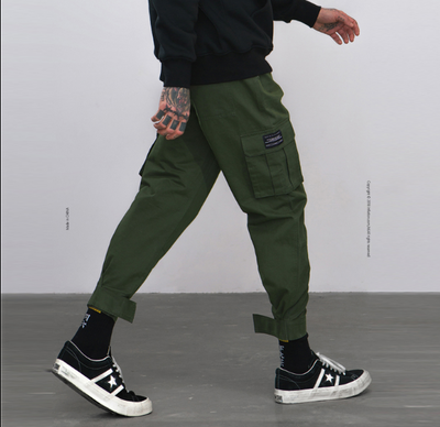 Pantalones Harén Cargo Hip Hop con Múltiples Bolsillos - Estilo Urbano Relajado
