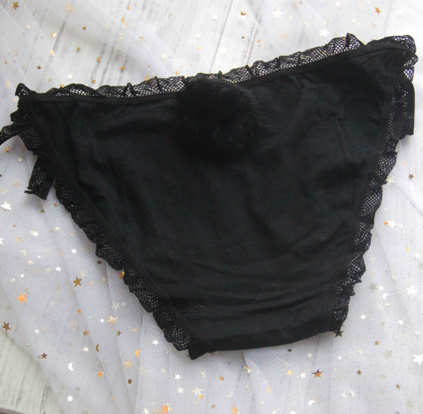 Braga Sexy de Algodón con Detalle de Cola de Conejo - Image 5