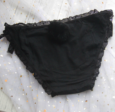 Braga Sexy de Algodón con Detalle de Cola de Conejo - Image 5