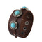 Multi-layer vintage cowhide rope Turquoise coffee