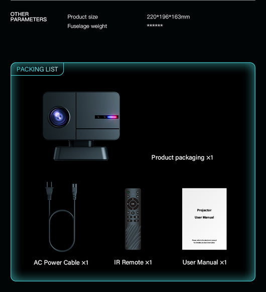 Proyector Full HD con Enfoque Automático y Filtro Luz Azul para Sala de Estar - Image 18