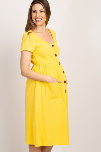 Vestido Largo Holgado Cuello Redondo Manga Corta Color Liso - Image 4