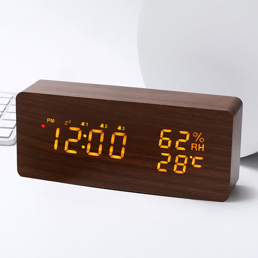 Reloj Digital LED con Control Remoto, Temperatura y Humedad - Image 8