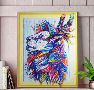 Pintura de Diamantes Forma Especial - El León - Image 3