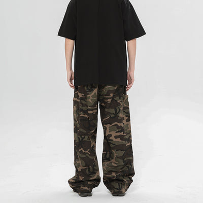 Pantalones Cargo Camuflaje con Ajuste de Pierna para Actividades Outdoor - Image 3