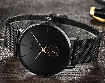 Reloj de Pulsera Hombre con Malla Metálica y Movimiento de Cuarzo - Image 9